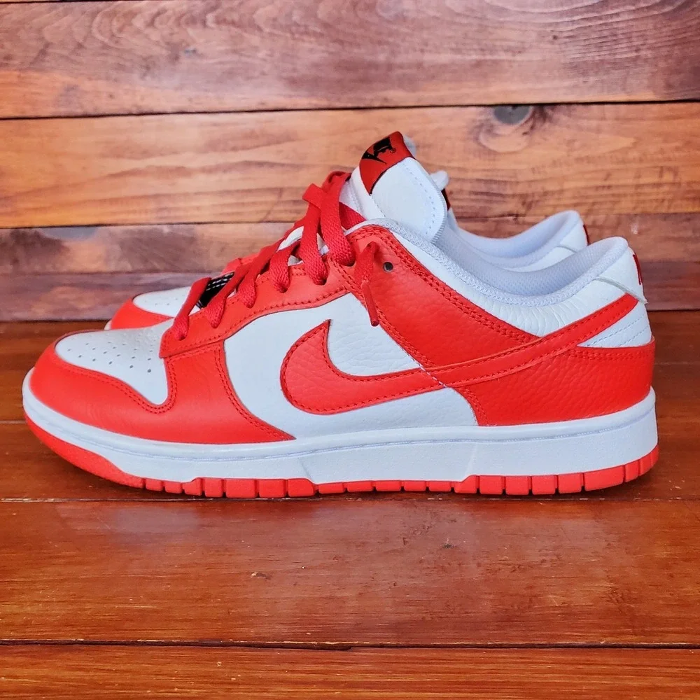 Nike Dunk Low Shoes Men 9.5 Red White FJ2253-901 Nike By You Custom Mint